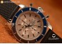 BREITLING SUPEROCEAN HERITAGE CHRONOGRAPH BLUE CERAMIC BEZEL STEEL WATCH -A13313121G1C1