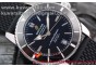 BREITLING SUPEROCEAN HERITAGE II AUTOMATIC 42MM GF 1:1 BEST EDITION BLACK DIAL ON BLACK RUBBER STRAP MIYOTA 9015
