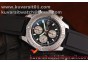 BREITLING CHALLENGER CHRONOGRAPH SS BLACK DIAL ON RUBBER STRAP A7750 (FREE RUBBER STRAP)