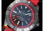 Avenger GMT PVD GF 1:1 Best Edition Carbon Fiber Dial On Red Rubber Strap A2836