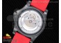 Avenger GMT PVD GF 1:1 Best Edition Carbon Fiber Dial On Red Rubber Strap A2836