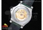 Avenger II Seawolf SS Black Dial Stick Markers Yellow Hand on Green Leather Strap A2836