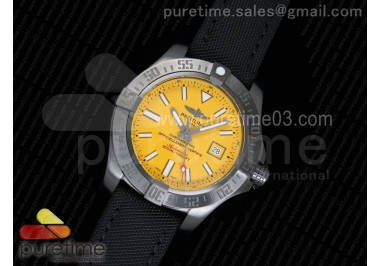 Avenger II Seawolf PVD GF 1:1 Best Edition Yellow Dial On Black Nylon Strap A2824