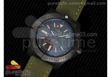 Avenger II Seawolf PVD Black CF Dial on Green Nylon Strap A2836