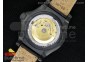 Avenger Seawolf 44mm PVD Black Dial Yellow Second Hand on Deep Brown Leather Strap A2824