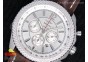 Bentley Barnato Chrono SS White Dial on Brown Leather Strap A7750