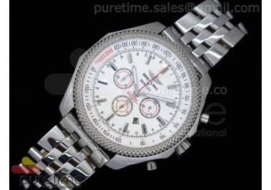 Bentley Barnato Chrono SS White Dial on Bracelet A7750