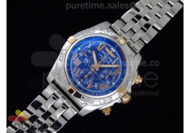 Chronomat B01 V1 SS/RG Blue dial Roman Markers on Bracelet A7750