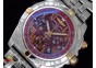 Chronomat B01 V1 SS/RG Red Dial Roman Markers on Bracelet A7750
