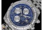 Chronomat Evolution SS Diamonds Bezel Blue/White Dial on SS Bracelet A7750
