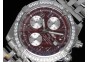 Chronomat Evolution SS Diamonds Bezel Red Dial on SS Bracelet A7750