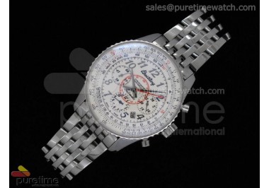 Montbrillant 01 Chronograph Limited Edition SS White Numeral Dial on SS Bracelet