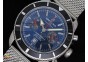 SuperOcean Heritage Chrono 125th Limited Edition SS Blue/Black Dial on Mesh Bracelet