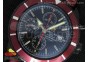 SuperOcean Heritage Chrono PVD Black Dial on Red Leather Strap A7750
