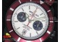 SuperOcean Heritage Chrono 125th PVD White Dial on Red Leather Strap A7750