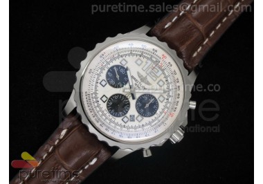 Chronospace Automatic SS White Dial on Brown Croc-Style Leather Strap A7750
