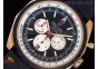 Chronomatic 49 RG Black Dial on OR Rubber Strap A7750