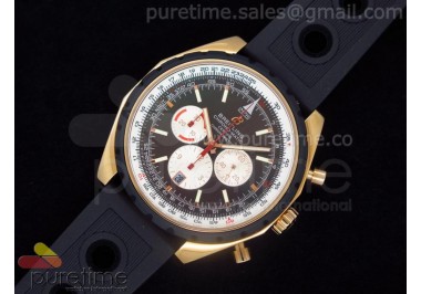 Chronomatic 49 RG Brown Dial on OR Rubber Strap A7750