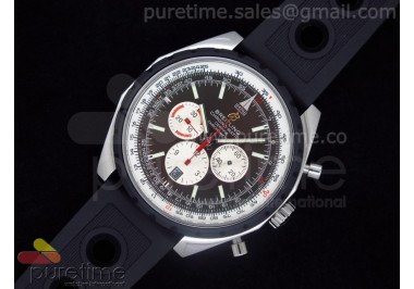 Chronomatic 49 SS Brown Dial on OR Rubber Strap A7750